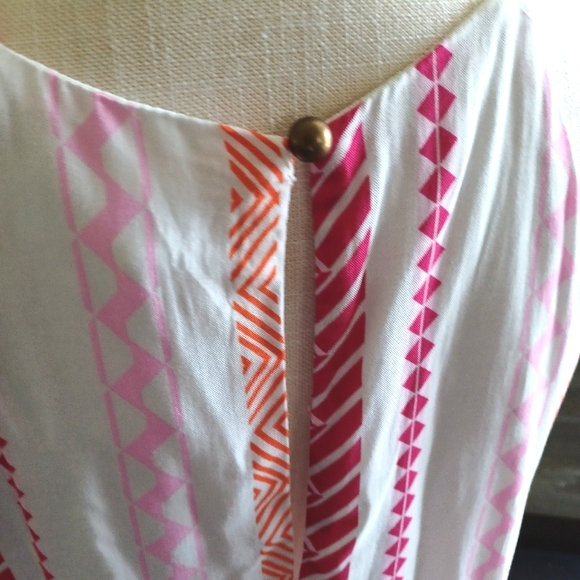 Emily Wonder Sleeveless Geometric Print Summer Sheath Dress - Picture 10 of 12